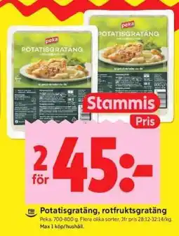 ICA Supermarket POTATISGRATÄNG, ROTFRUKTSGRATÄNG erbjuda