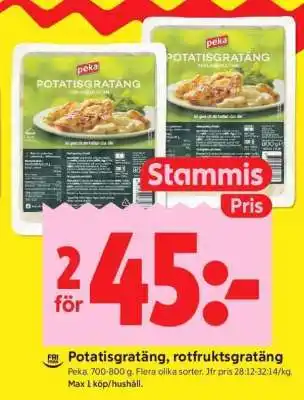 ICA Supermarket POTATISGRATÄNG, ROTFRUKTSGRATÄNG erbjuda