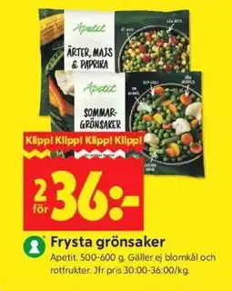 ICA Supermarket Frysta Grönsaker erbjuda