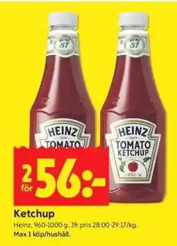 ICA Supermarket Ketchup erbjuda
