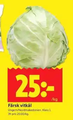 ICA Supermarket FÄRSK VITKÅL erbjuda