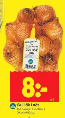 ICA Supermarket Gul lök i nät erbjuda