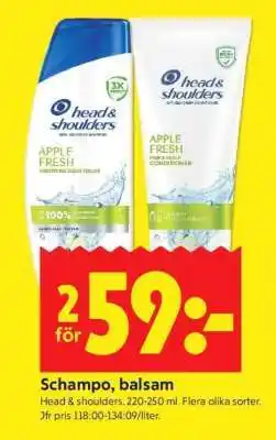 ICA Supermarket SCHAMPO, BALSAM erbjuda