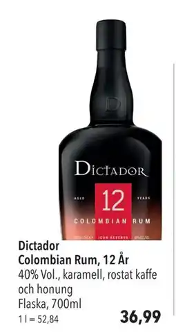 Citti Dictador Colombian Rum, 12 År, EUR 36.99 erbjuda