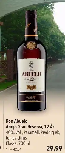Citti Ron Abuelo Añejo Gran Reserva, 12 År, EUR 29.99 erbjuda