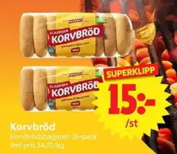 Nya Pulsen Korvbrödsbagaren Korvbröd erbjuda