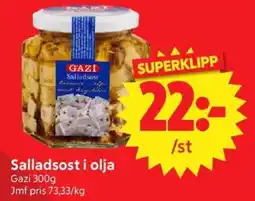 Nya Pulsen Gazi Salladsost i olja erbjuda