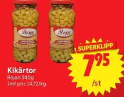 Nya Pulsen Rojan Kikärtor erbjuda