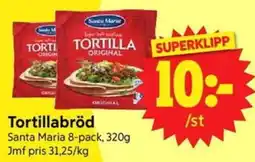 Nya Pulsen Santa Maria Tortillabröd erbjuda