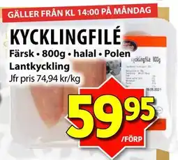 Matvärlden Tensta KYCKLINGFILÉ erbjuda