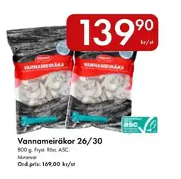 Snabbgross MIRAMAR Vannameiräkor 26/30 erbjuda