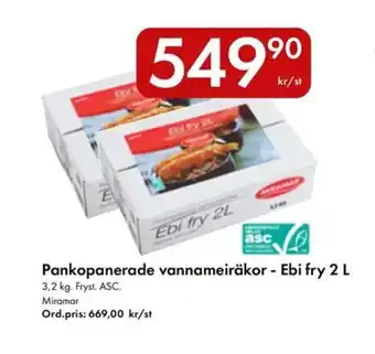 MIRAMAR Pankopanerade vannameiräkor - ebi fry 2 l