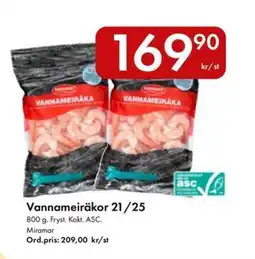 Snabbgross MIRAMAR Vannameiräkor 21/25 erbjuda