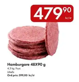 Snabbgross Hamburgare 48X90 g erbjuda