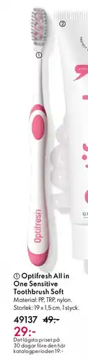 Oriflame OPTIFRESH All in One Sensitive Toothbrush Soft erbjuda