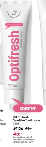 Oriflame OPTIFRESH Sensitive Toothpaste erbjuda