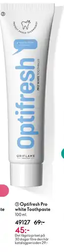Oriflame OPTIFRESH Pro white Toothpaste erbjuda