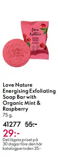 Oriflame LOVE NATURE Energising Exfoliating Soap Bar with Organic Mint & Raspberry erbjuda
