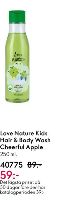 Oriflame LOVE NATURE Kids Hair & Body Wash Cheerful Apple erbjuda