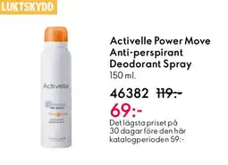 Oriflame ACTIVELLEPower Move Anti-perspirant Deodorant Spray erbjuda