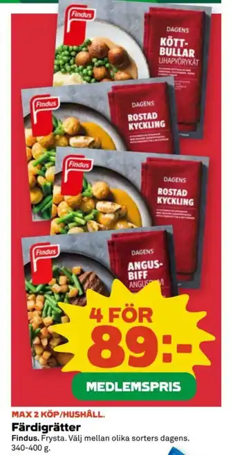 FINDUS Färdigrätter
