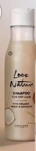 Oriflame LOVE NATURE Shampoo For Dry Hair with Organic Wheat & Coconut erbjuda