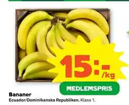 Stora Coop Bananer, Medlemspris erbjuda