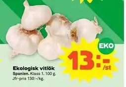 Stora Coop Ekologisk vitlök erbjuda