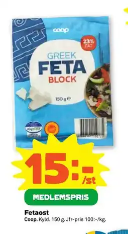 Stora Coop Fetaost, Medlemspris erbjuda