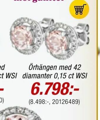Guldfynd Örhängen med 42 diamanter 0,15 ct WSI erbjuda