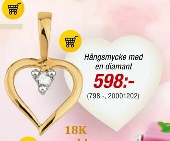Guldfynd Hängsmycke med en diamant erbjuda