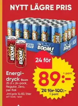 DollarStore Energidryck Boom erbjuda