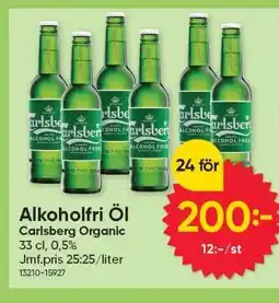 DollarStore Alkoholfri Öl Carlsberg Organic erbjuda