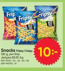 DollarStore Snacks Fripsy Crispy erbjuda