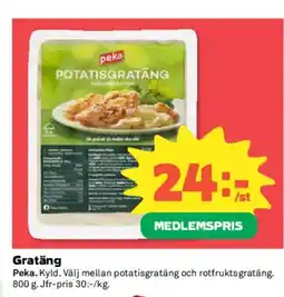 Coop PEKA Gratäng erbjuda