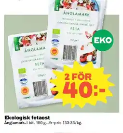 Coop ÄNGLAMARK Ekologisk fetaost erbjuda