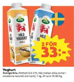 Coop ARLA Yoghurt erbjuda