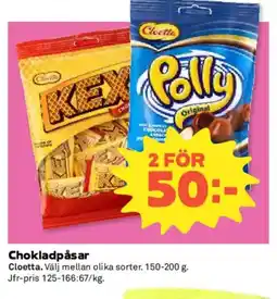 Coop CLOETTA Chokladpåsar erbjuda