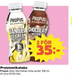 Coop PROPUD Proteinmilkshake erbjuda