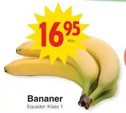 Matöppet Bananer erbjuda