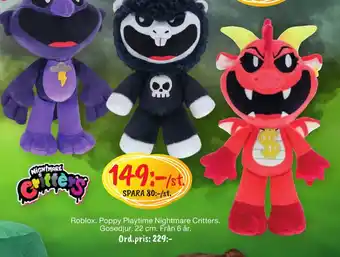 Roblox Poppy Playtime Nightmare Critters Gosedjur