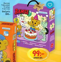 Leklust Bamse Träpussel erbjuda