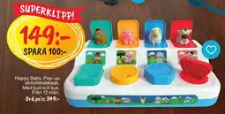 Leklust Happy Baby Pop-up aktivitetsleksak erbjuda