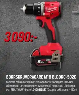 Swedol Borrskruvdragare M18 BLDDRC-502C erbjuda