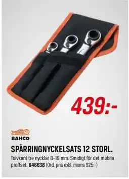 Swedol Spärringnyckelsats 12 storl. erbjuda