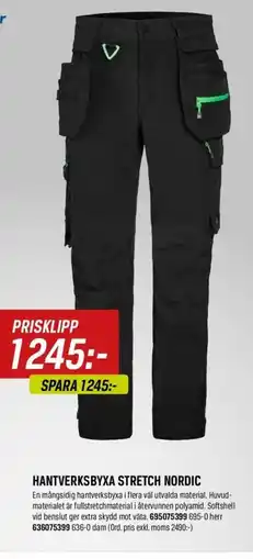 Swedol Hantverksbyxa stretch Nordic erbjuda