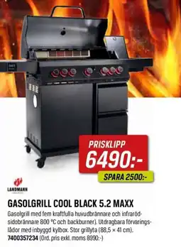 Swedol Gasolgrill cool black 5.2 maxx erbjuda