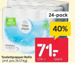 Rusta Toalettpapper Refin erbjuda