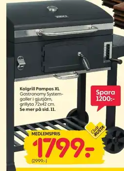 Rusta Kolgrill Pampas XL erbjuda