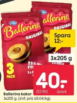 Rusta Ballerina kakor erbjuda